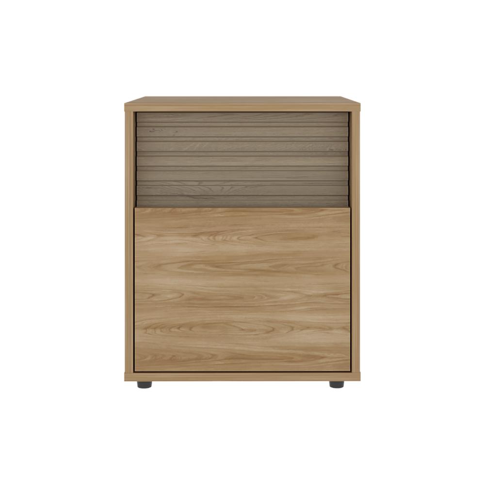 Velador Wandda, Fresno Europeo y Roble Natural, con un cajón para guardar objetos - vista 7