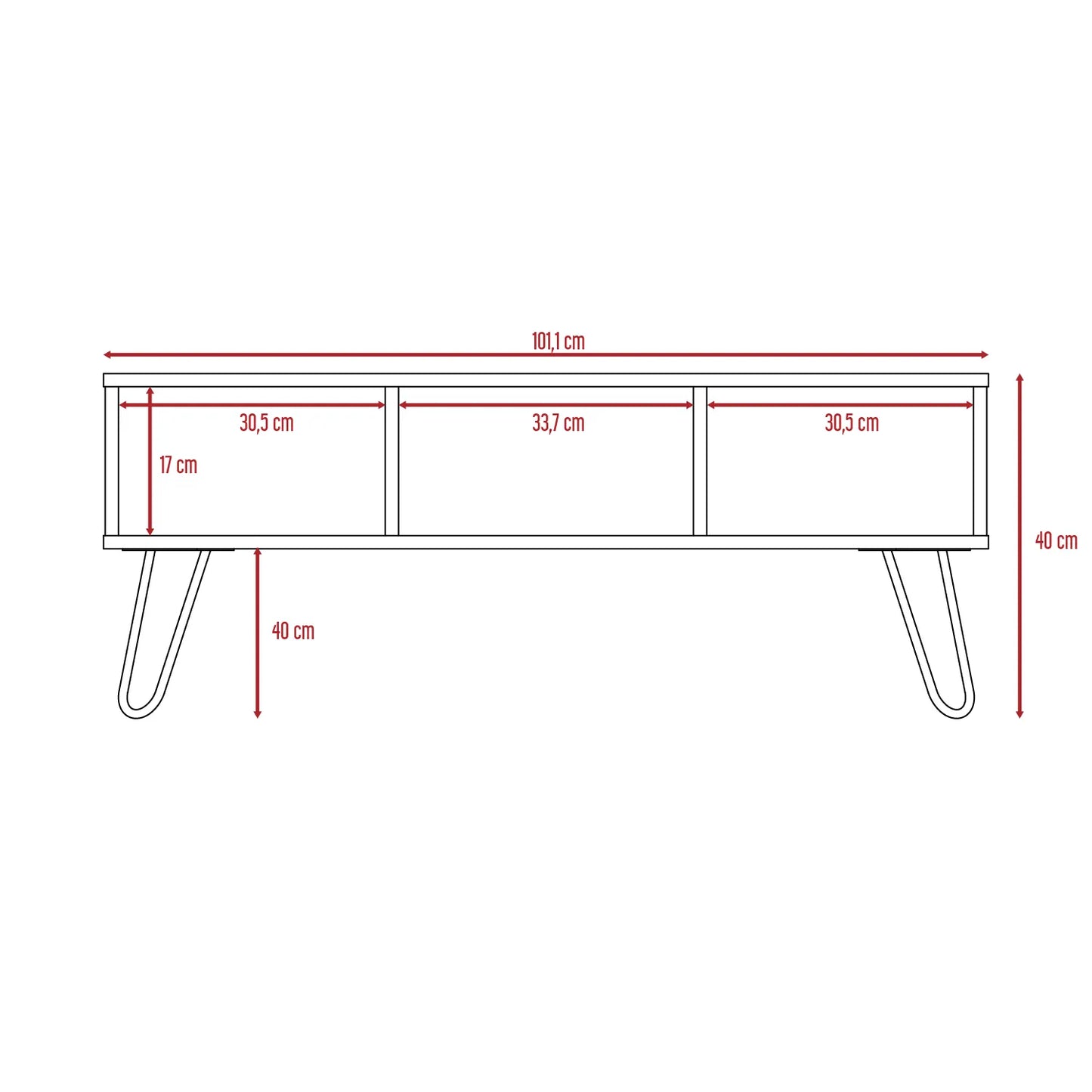 Mesa De Centro Vassel - Habano / Blanco
