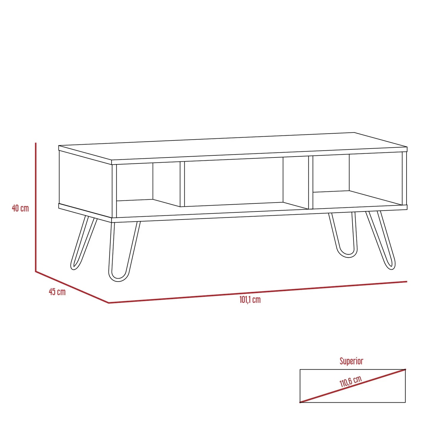 Mesa De Centro Vassel - Habano / Blanco