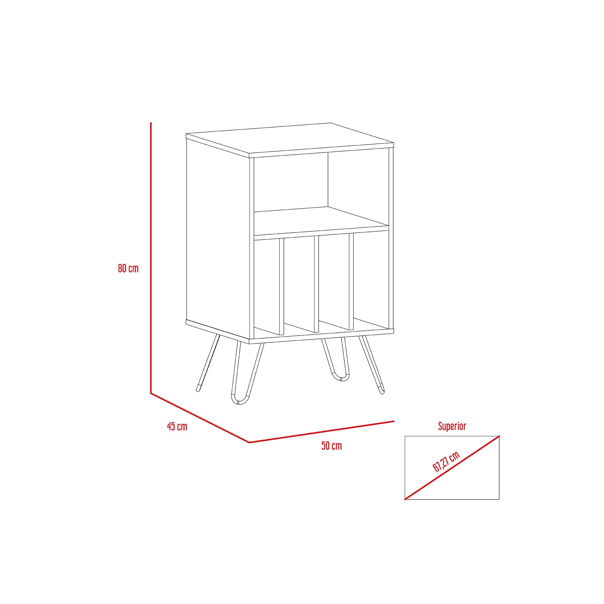 Mueble Funcional Vassel - Habano / Blanco