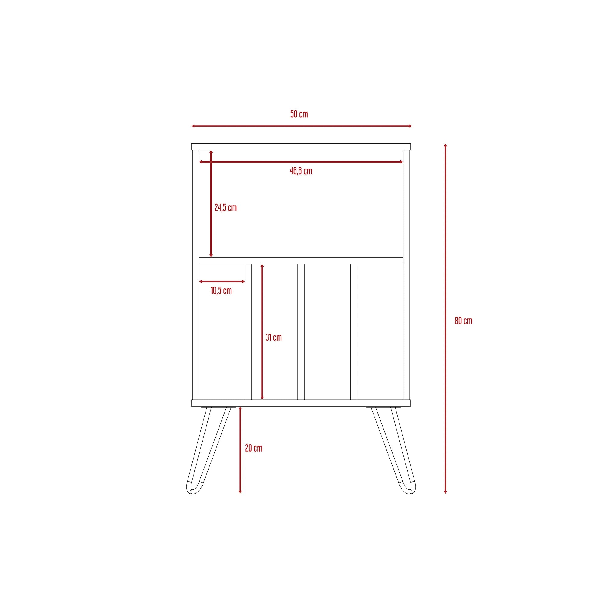 Mueble Funcional Vassel - Habano / Blanco