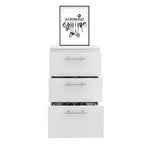 Mueble Inferior Manchester, Blanco, con tres amplios cajones deslizables - vista 2