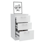 Mueble Inferior Manchester, Blanco, con tres amplios cajones deslizables - vista 1