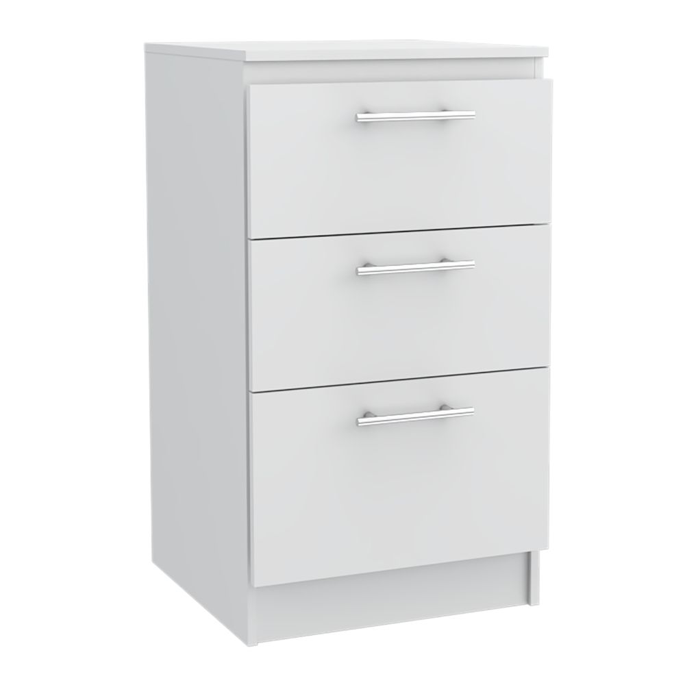 Mueble Inferior Manchester, Blanco, con tres amplios cajones deslizables - vista 5