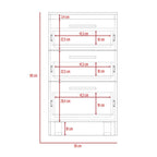 Mueble Inferior Manchester, Blanco, con tres amplios cajones deslizables - vista 8