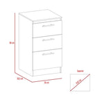 Mueble Inferior Manchester, Blanco, con tres amplios cajones deslizables - vista 7