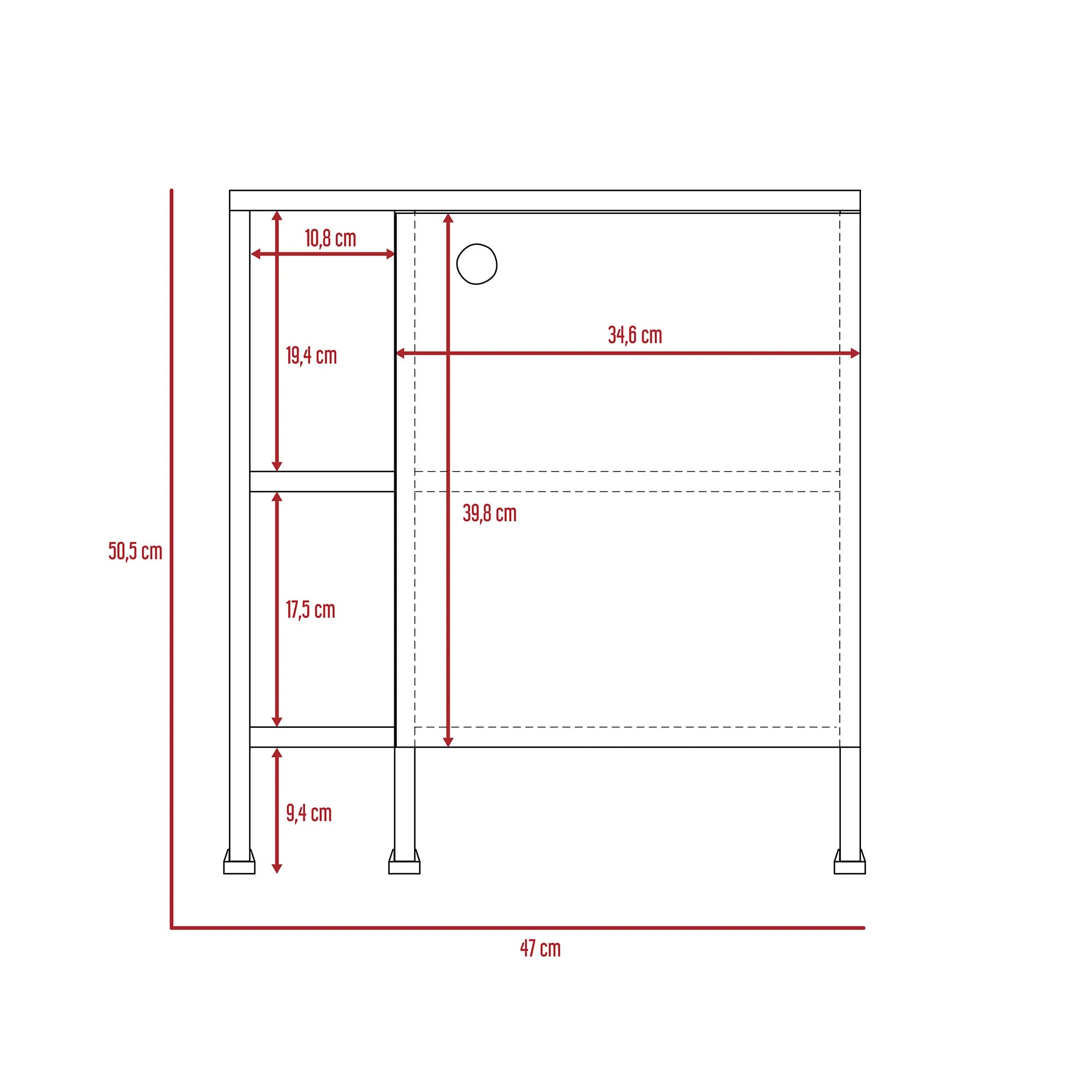 Optimizador Lavamanos Bath 47-A 1 Puerta - Blanco