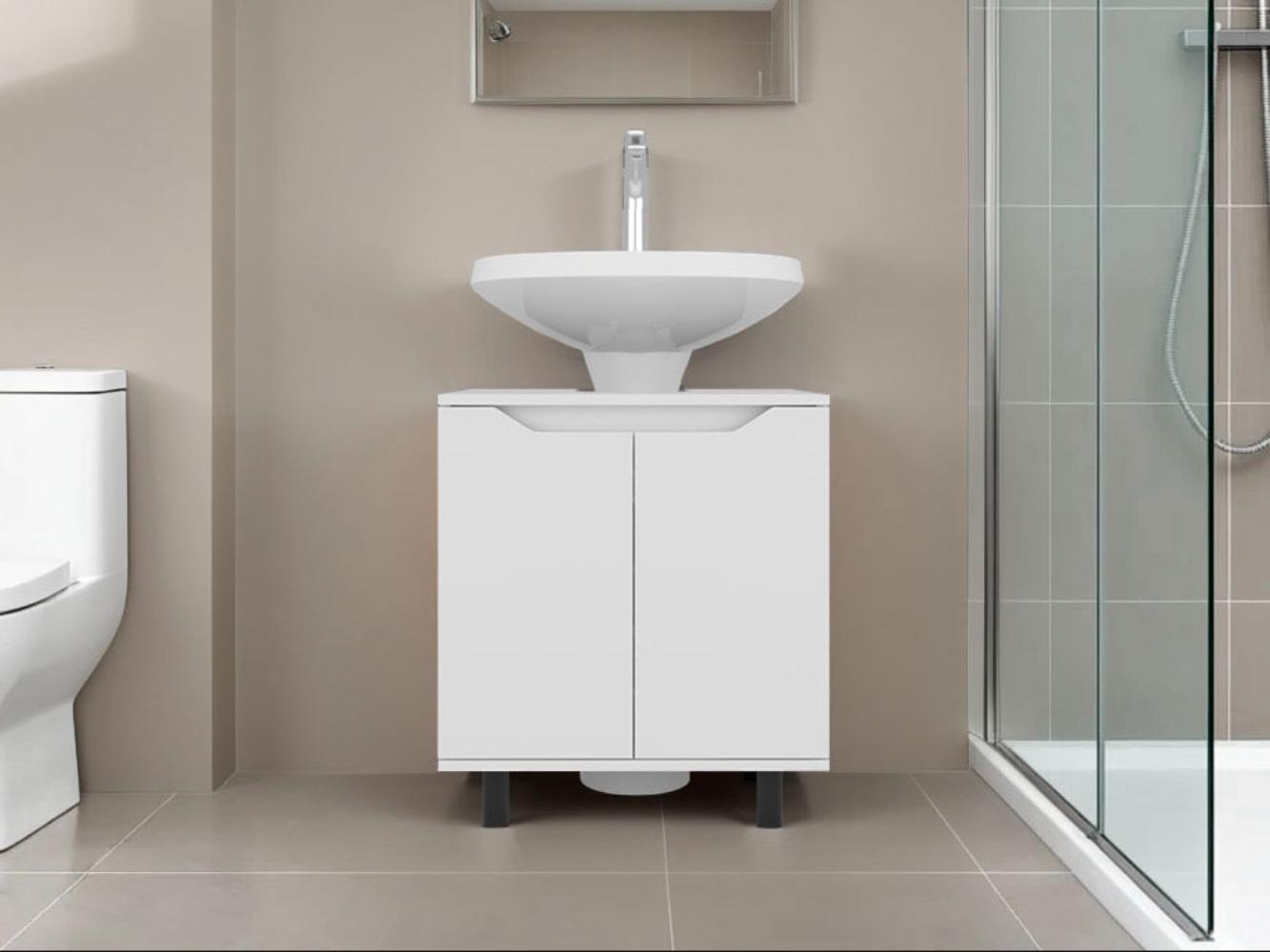 Mueble Para Lavamanos Marlo, Dos Puertas- Blanco