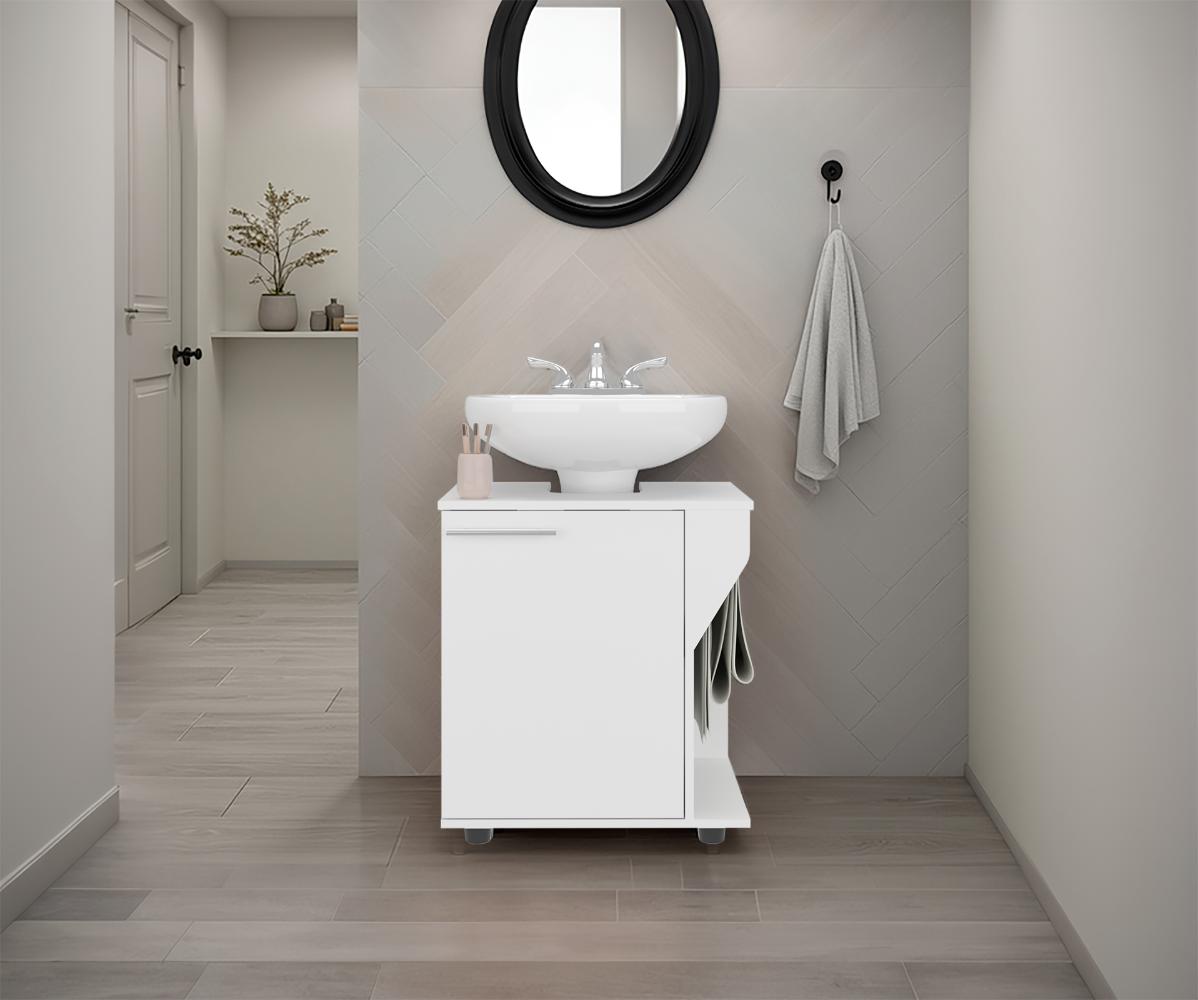 Mueble Para Lavamanos Phillips Con Una Puerta, Blanco - vista 1