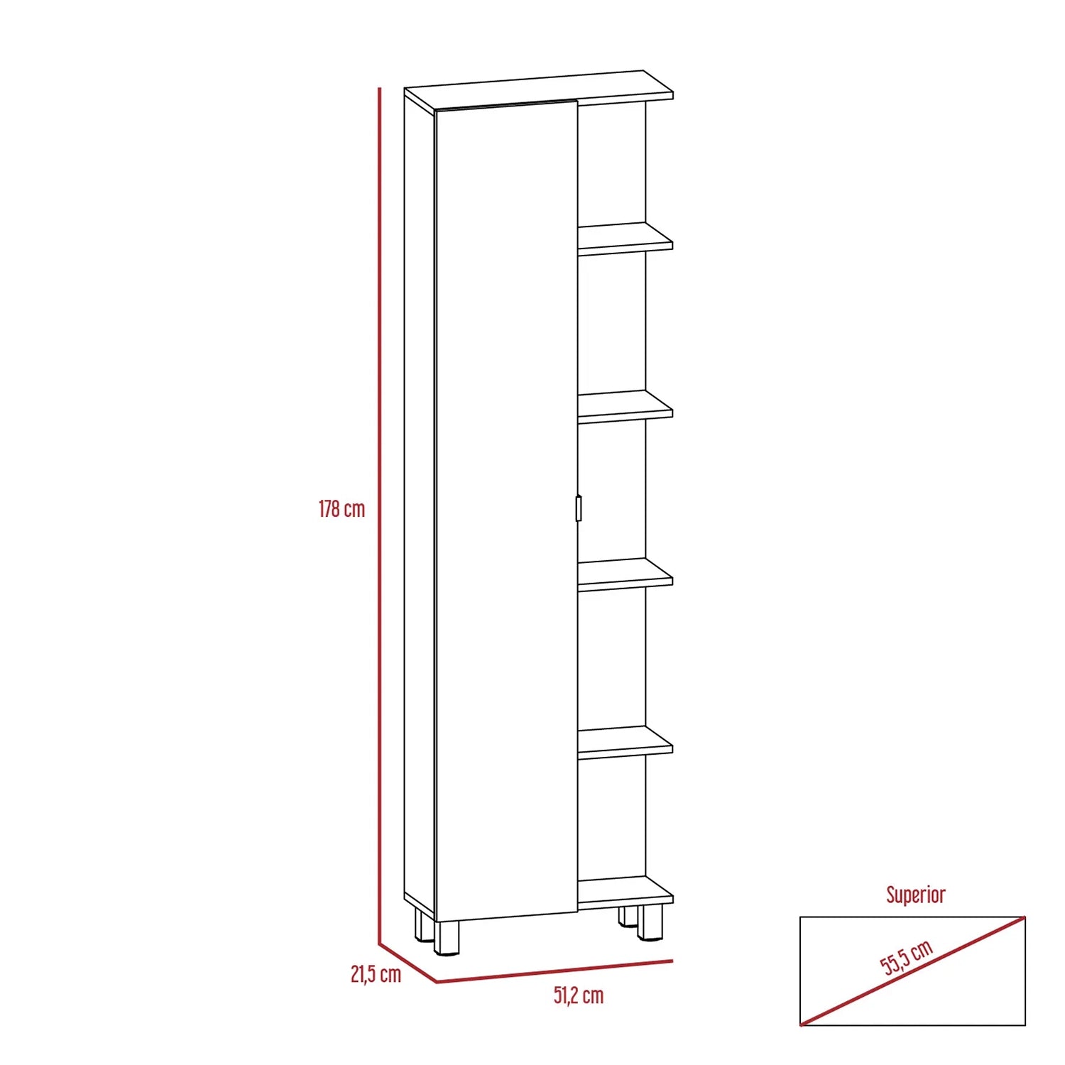 Optimizador De Baño - Bath 51 / 1 Puerta - Blanco
