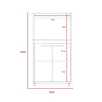 Auxiliar Microondas Manchester, Blanco, con dos puertas batientes y entrepaños para colocar objetos - vista 8
