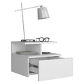Velador Flotante, Blanco, con un cajón organizador - vista 1