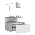 Velador Flotante, Blanco, con un cajón organizador - vista 1