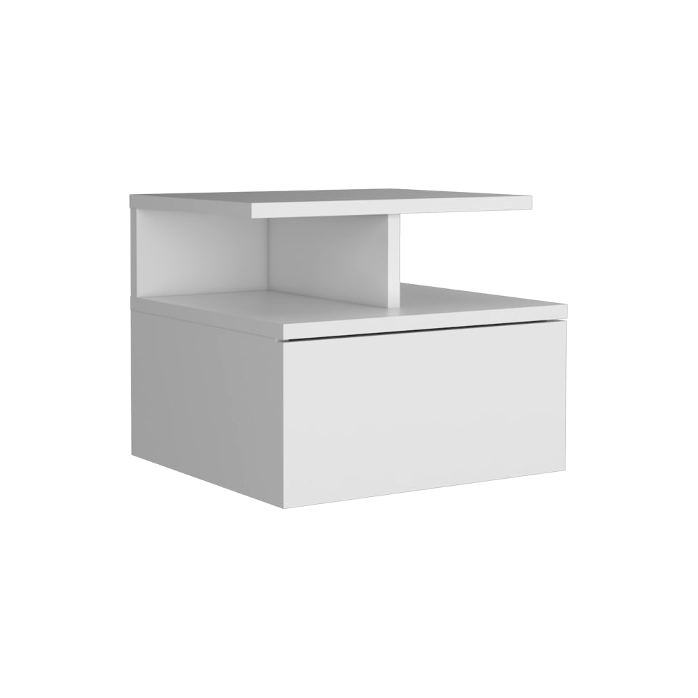 Velador Flotante, Blanco, con un cajón organizador - vista 6