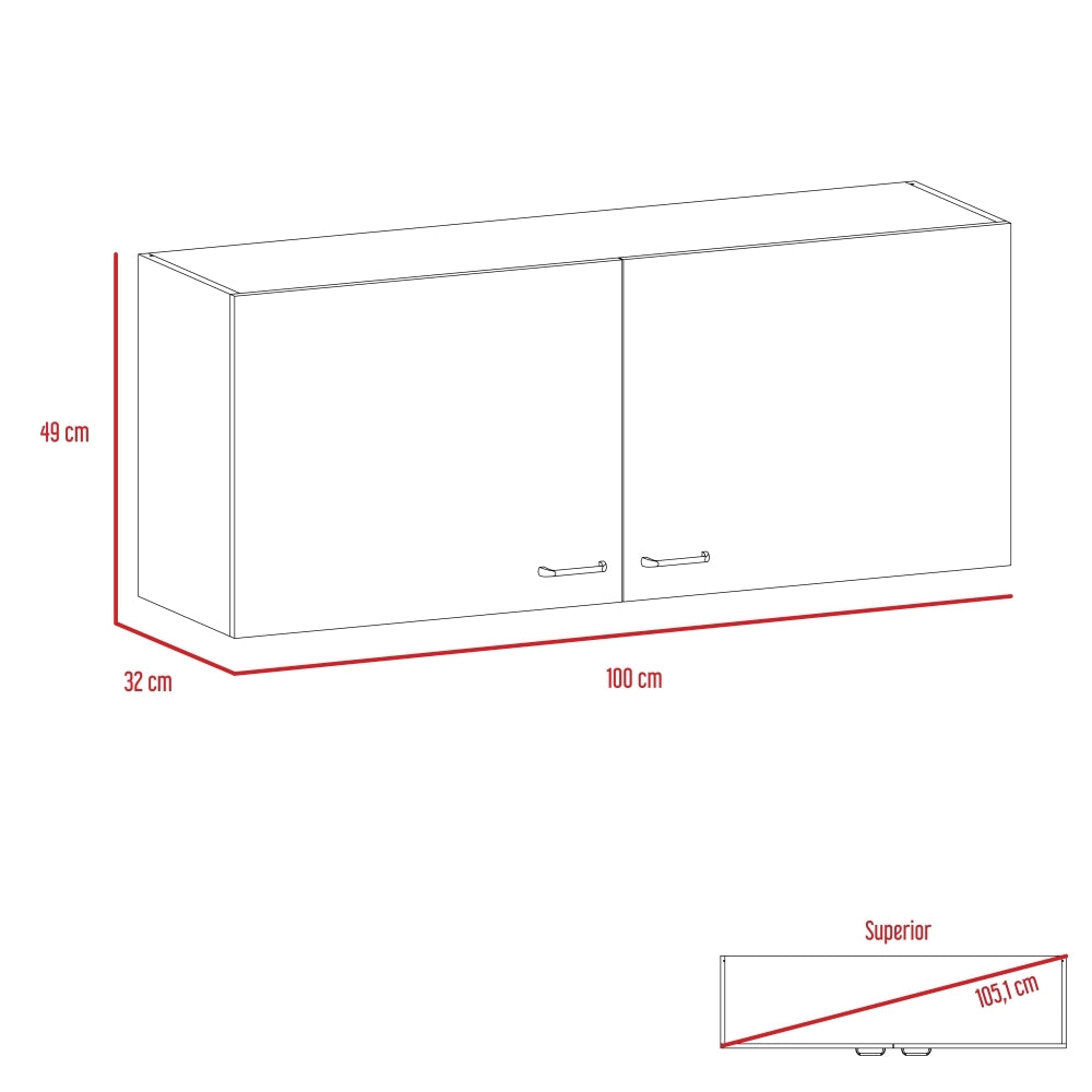 Mueble Superior Cocina Napoles 100 Cm, Blanco, con Gran Capacidad de Almacenamiento - vista 7