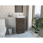 Mueble de Lavamanos Madrid, Coñac, con una puerta abatible - vista 1