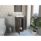 Mueble de Lavamanos Madrid, Coñac, con una puerta abatible - vista 2