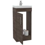 Mueble de Lavamanos Madrid, Coñac, con una puerta abatible - vista 4