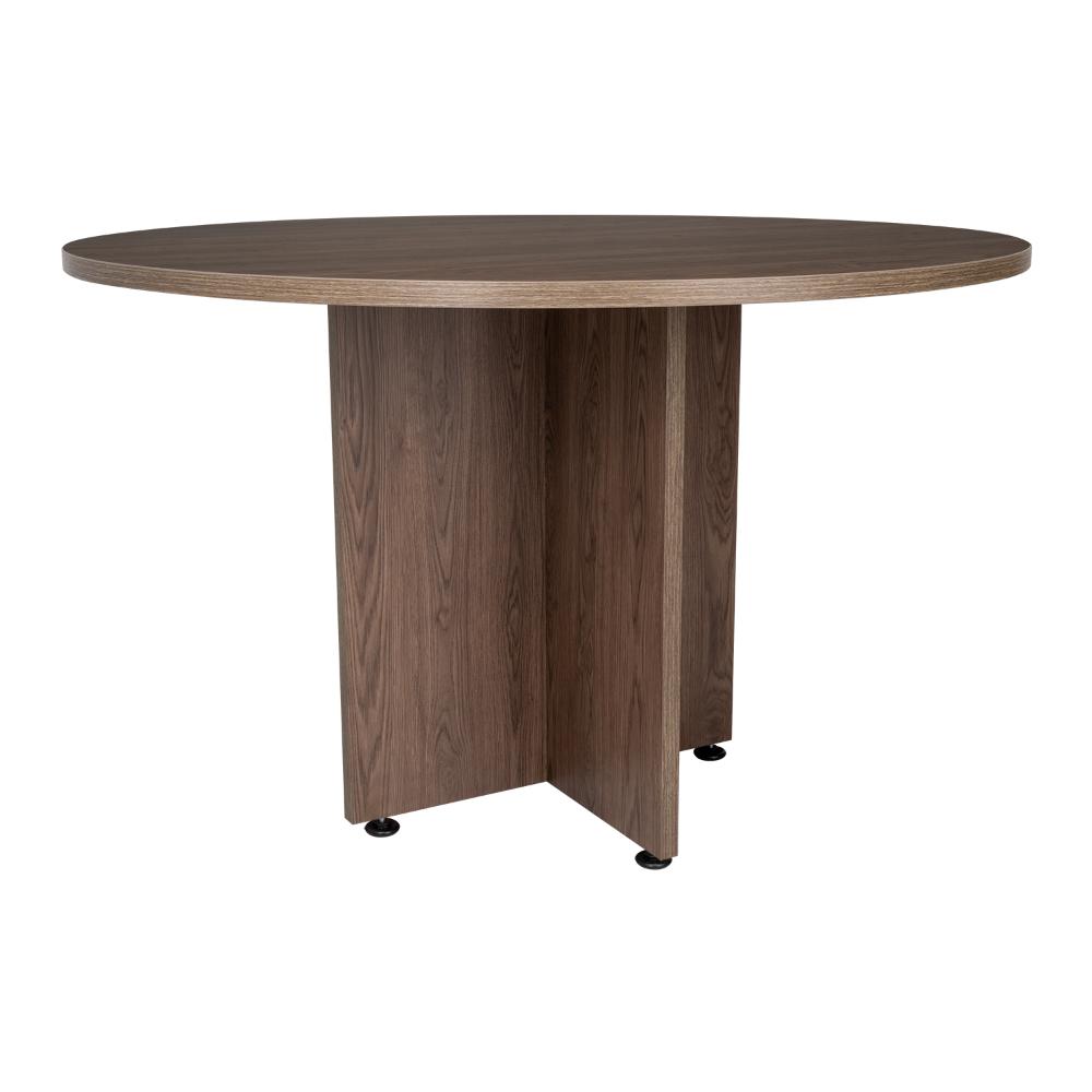 Mesa Redonda M-120 Home Office, Negro Soft / Coñac - vista 4