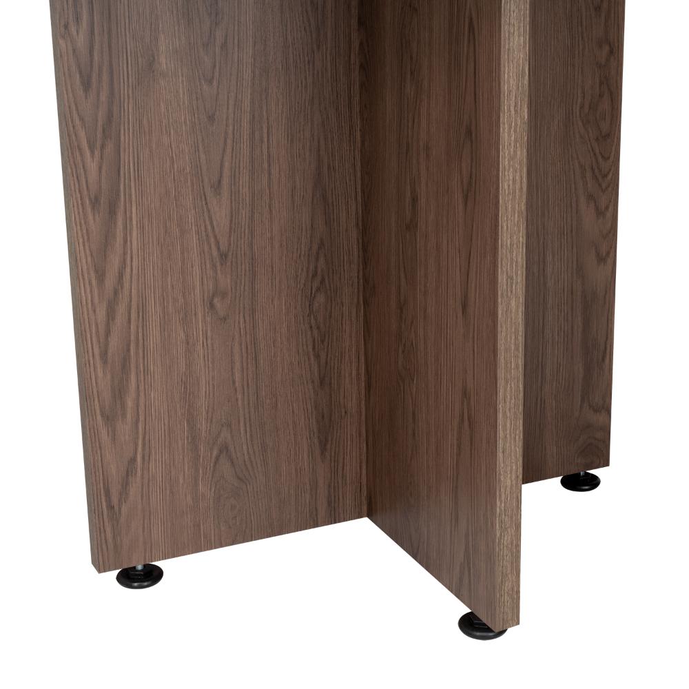Mesa Redonda M-120 Home Office, Negro Soft / Coñac - vista 7