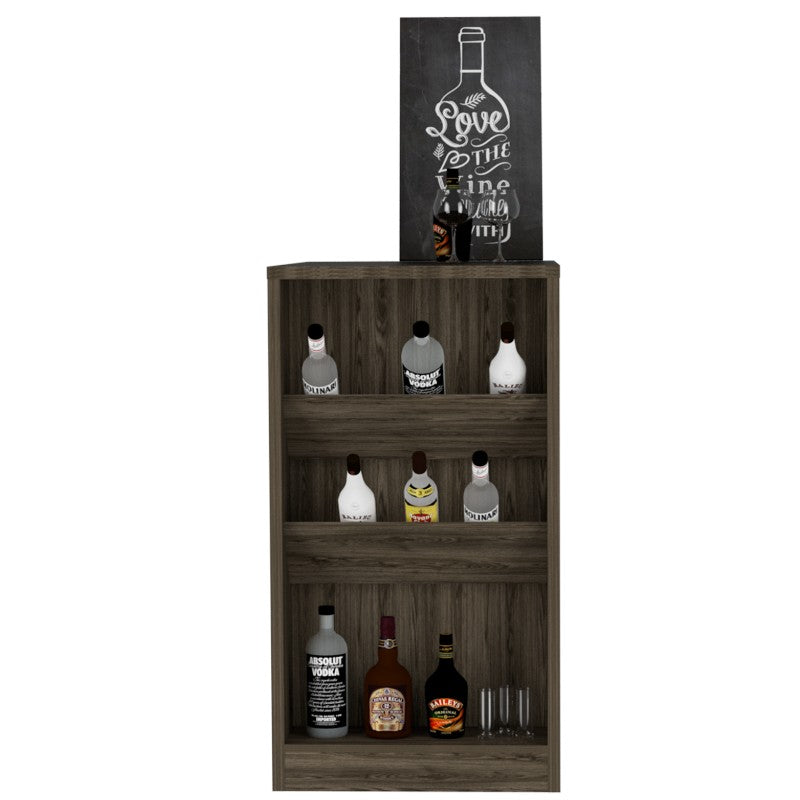 Mesa Bar Syrah, Coñac, con  varios entrepaños para colocar botellas - vista 4