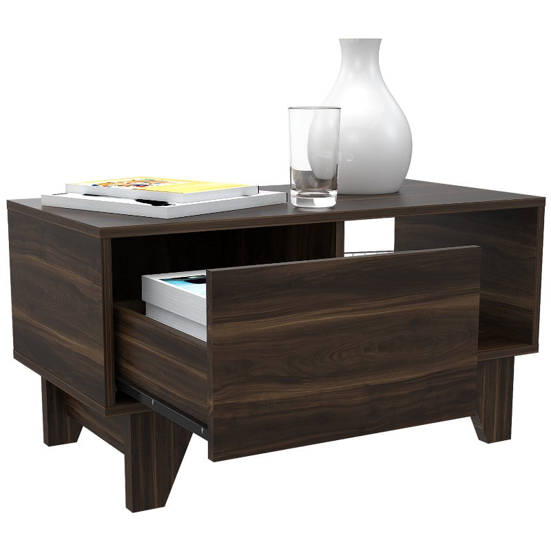 Mesa de Centro Portanova, Habano, con un cajón multiusos - vista 3