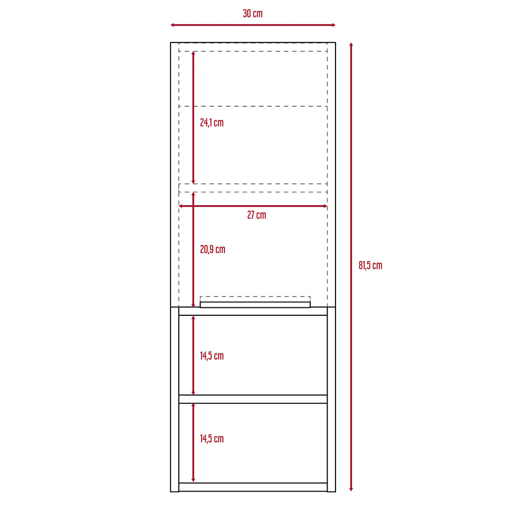 Mueble Auxiliar Muro Baño Barcelona 1 Puerta - Miel
