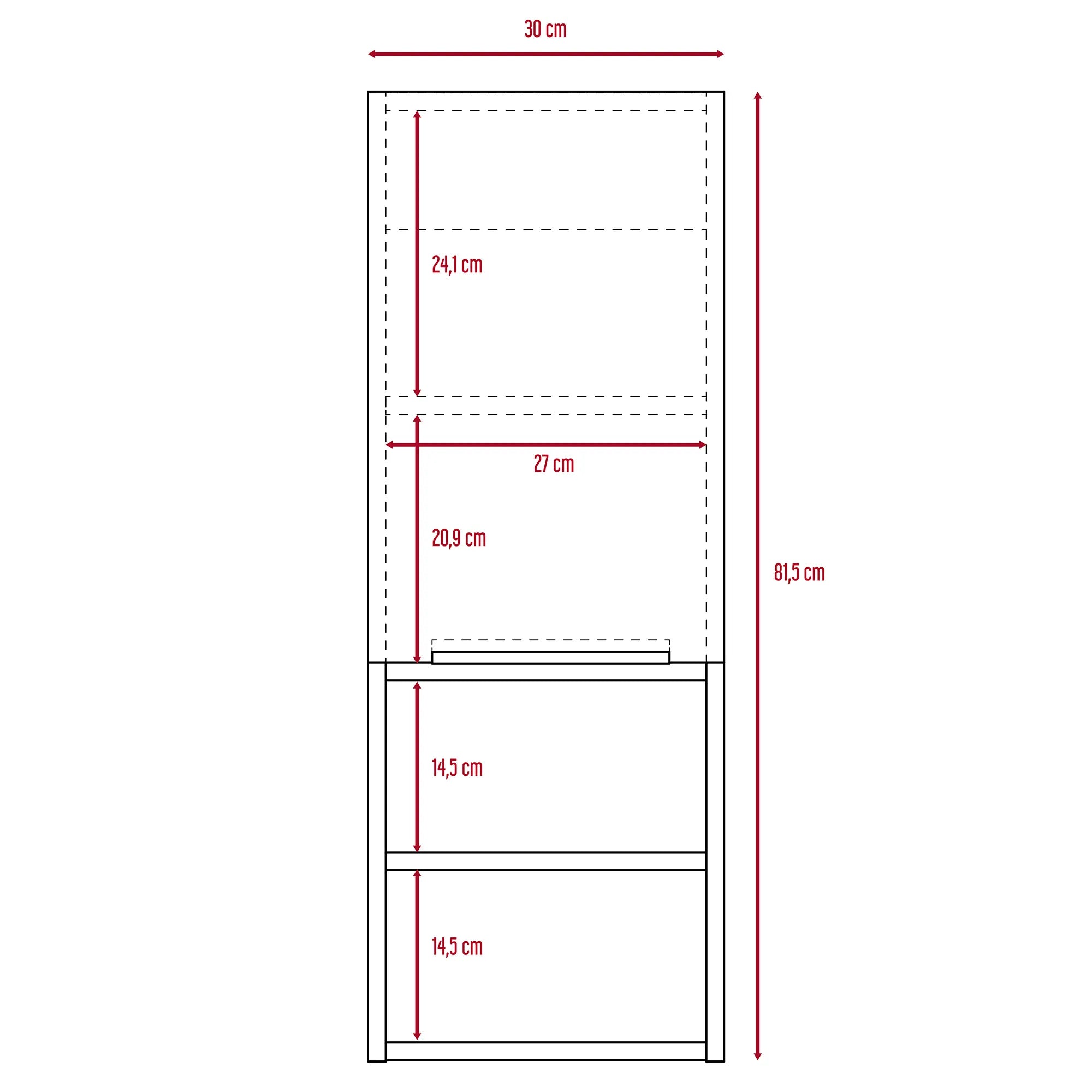 Mueble Auxiliar Muro Baño Barcelona 1 Puerta - Miel
