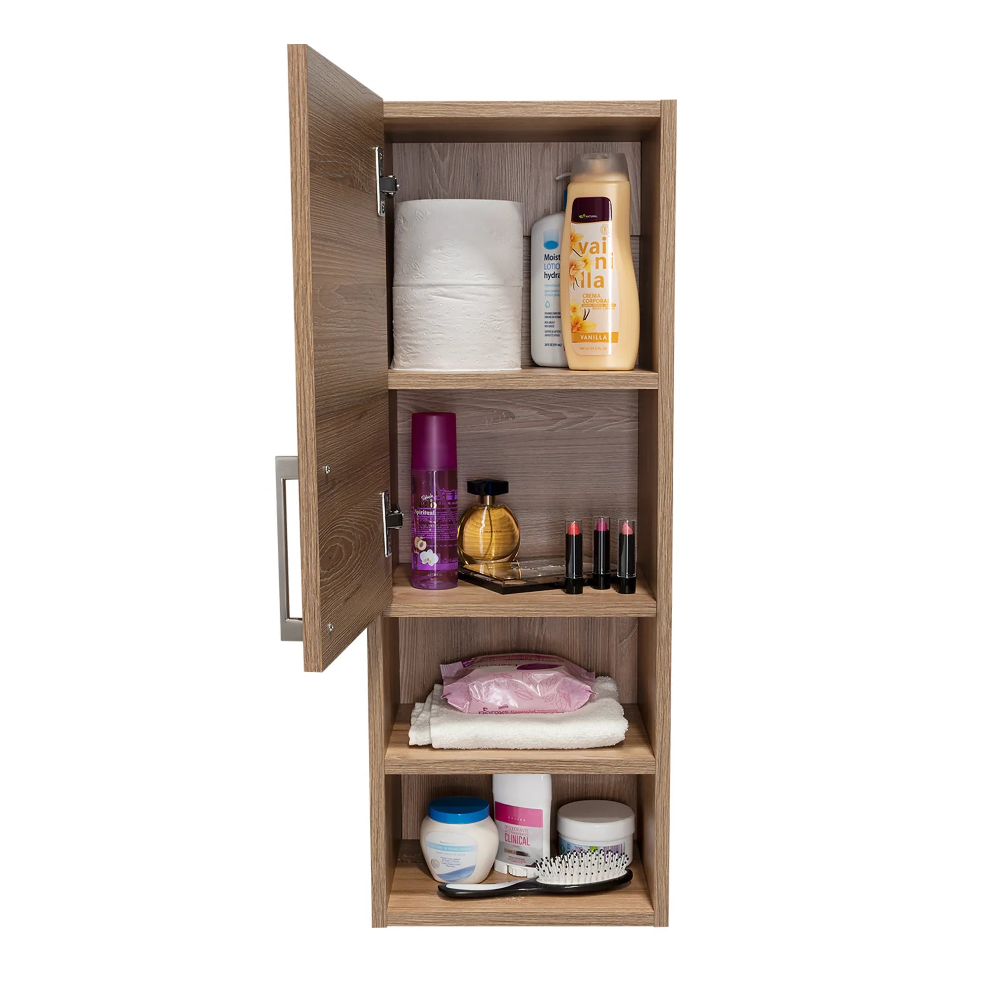 Mueble Auxiliar Muro Baño Barcelona 1 Puerta - Miel