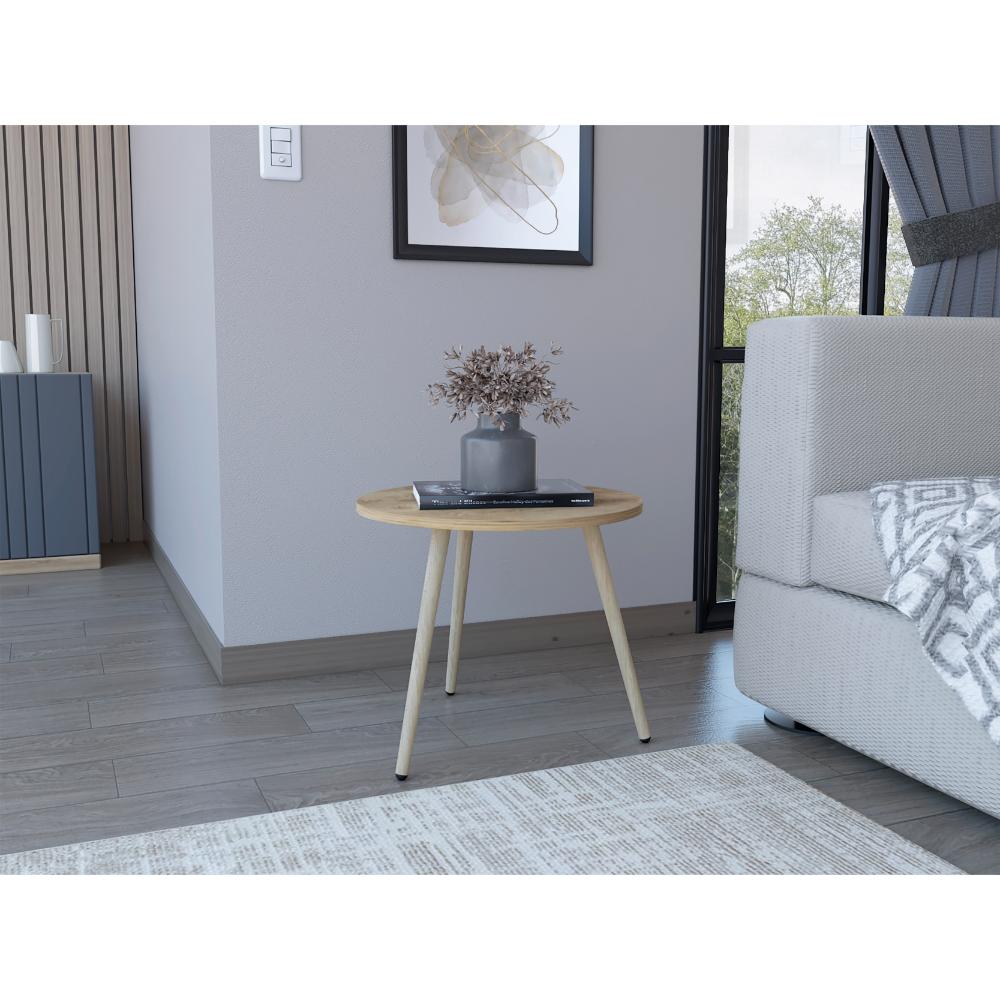 Mesa de Centro Zohi, Macadamia, con Diseño Redondo - vista 3