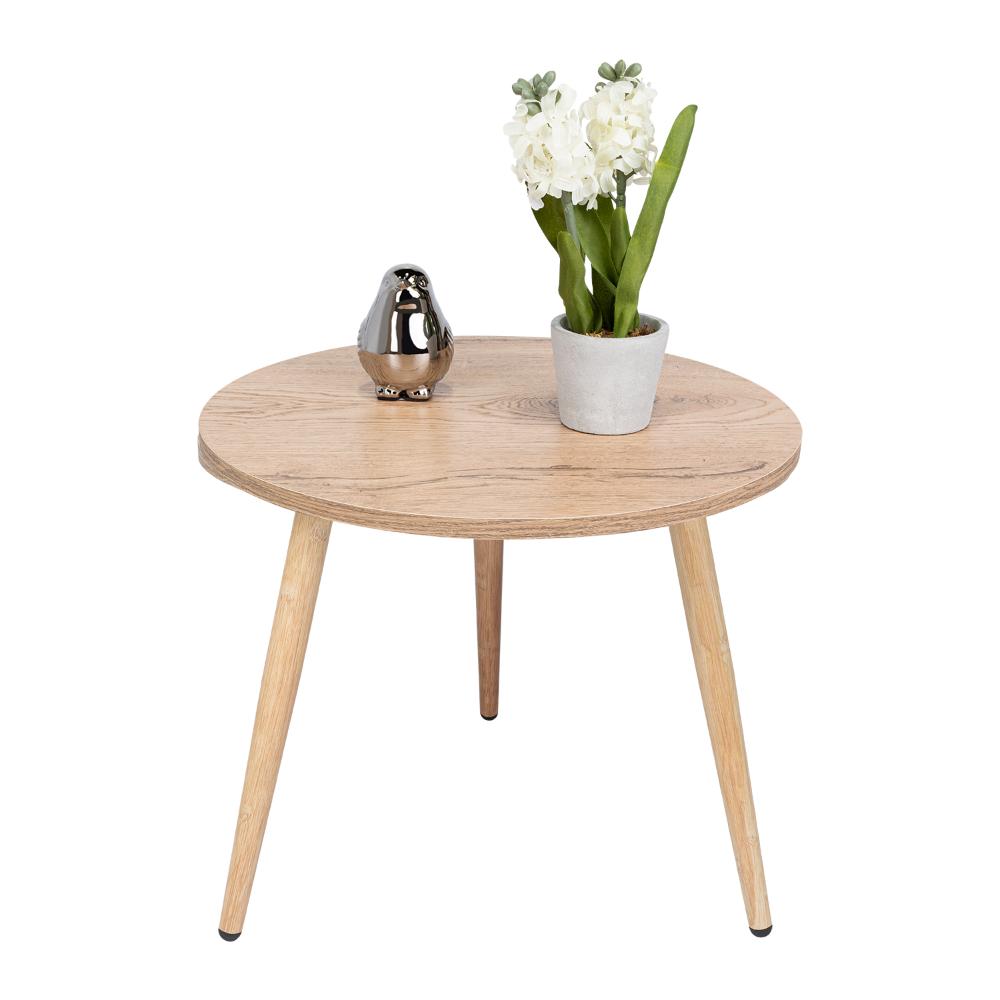 Mesa de Centro Zohi, Macadamia, con Diseño Redondo - vista 1