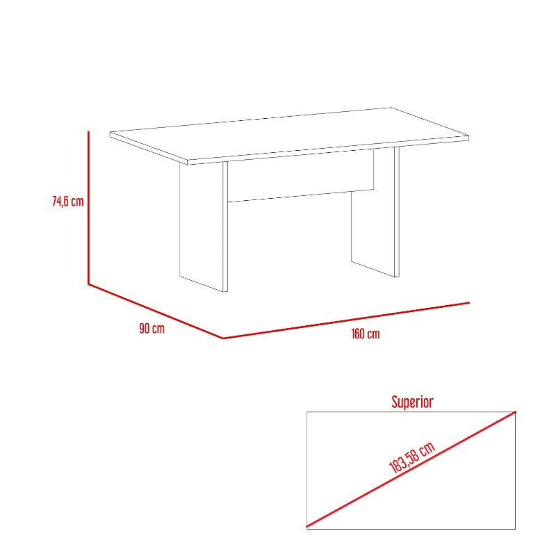 Mesa de Comedor, Beijing, Rovere, para cuatro puestos - vista 6