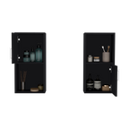 Mueble Auxiliar Bath X2, Wengue, con puerta batiente y variedad de entrepaños para colocar objetos de aseo - vista 2