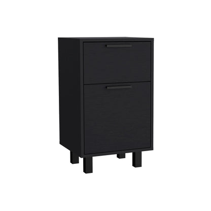 Velador Secret Z-81 2 Cajones / 1 Puerta - Wengue