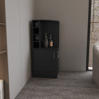 Bar Bajo Esquinero Jakes, Wengue, Con Espacio Para Organizar Botellas De Vino - vista 2