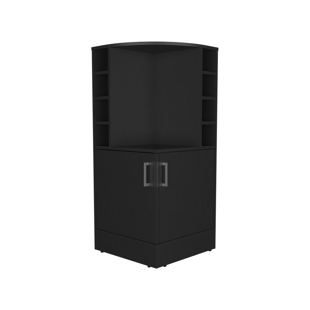 Bar Bajo Esquinero Jakes, Wengue, Con Espacio Para Organizar Botellas De Vino - vista 1