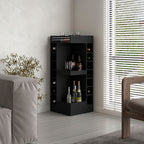 Bar Bajo Esquinero Lyman, Wengue, Con Espacio Para Organizar Botellas De Vino - vista 2