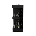 Bar Bajo Esquinero Lyman, Wengue, Con Espacio Para Organizar Botellas De Vino - vista 4