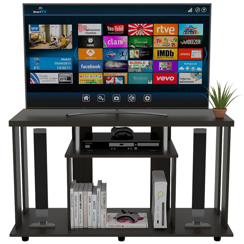 Mesa Lannes, Wengue, con capacidad para televisor de hasta 50 pulgadas - vista 3