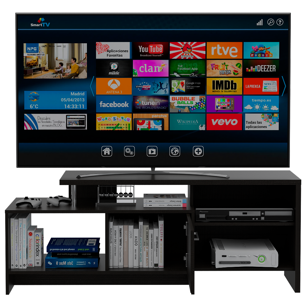 Mesa para TV Bengala, Wengue, con capacidad para televisor de 47 pulgadas - vista 3