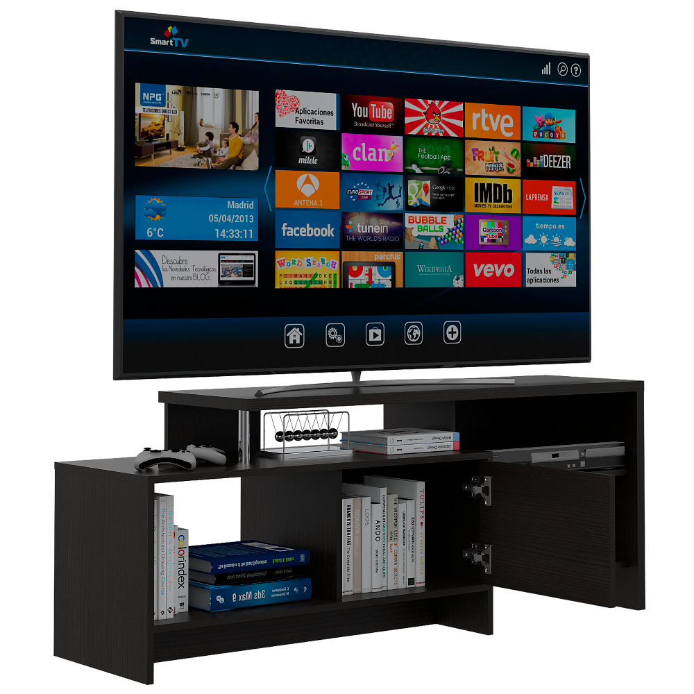 Mesa para TV Bengala, Wengue, con capacidad para televisor de 47 pulgadas - vista 1