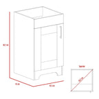 Mueble de Lavamanos Barcelona, Wengue, con una puerta batiente y dos entrepaños de amplio espacio - vista 7