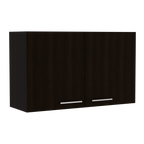 Mueble Aéreo, Manchester, Wengue, con dos puertas batientes y entrepaños para colocar objetos - vista 5