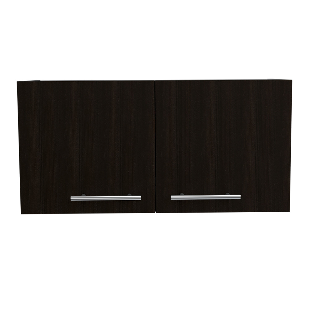 Mueble Sobre Campana Manchester, Wengue, con dos puertas batientes y entrepaños para colocar objetos - vista 6