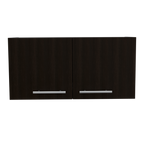 Mueble Sobre Campana Manchester, Wengue, con dos puertas batientes y entrepaños para colocar objetos - vista 6