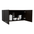 Mueble Sobre Campana Manchester, Wengue, con dos puertas batientes y entrepaños para colocar objetos - vista 1