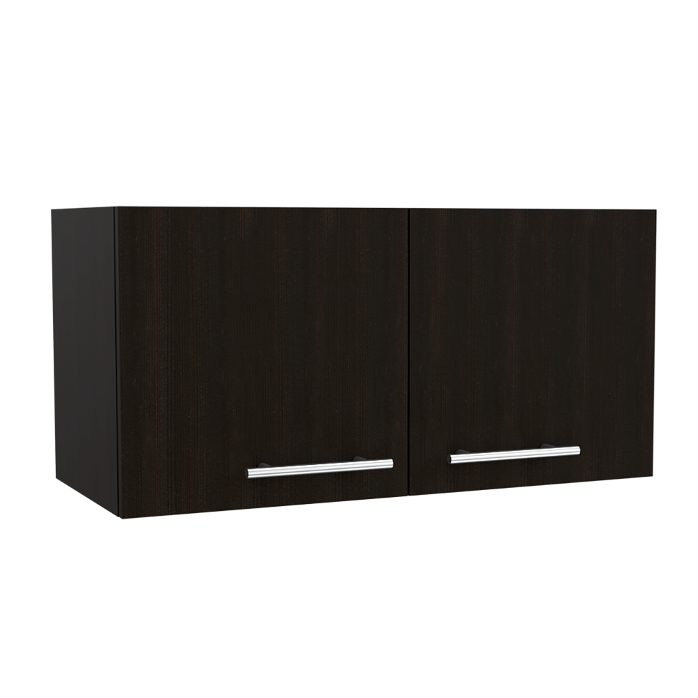 Mueble Sobre Campana Manchester, Wengue, con dos puertas batientes y entrepaños para colocar objetos - vista 5