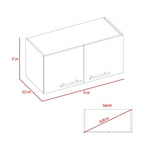 Mueble Sobre Campana Manchester, Wengue, con dos puertas batientes y entrepaños para colocar objetos - vista 7