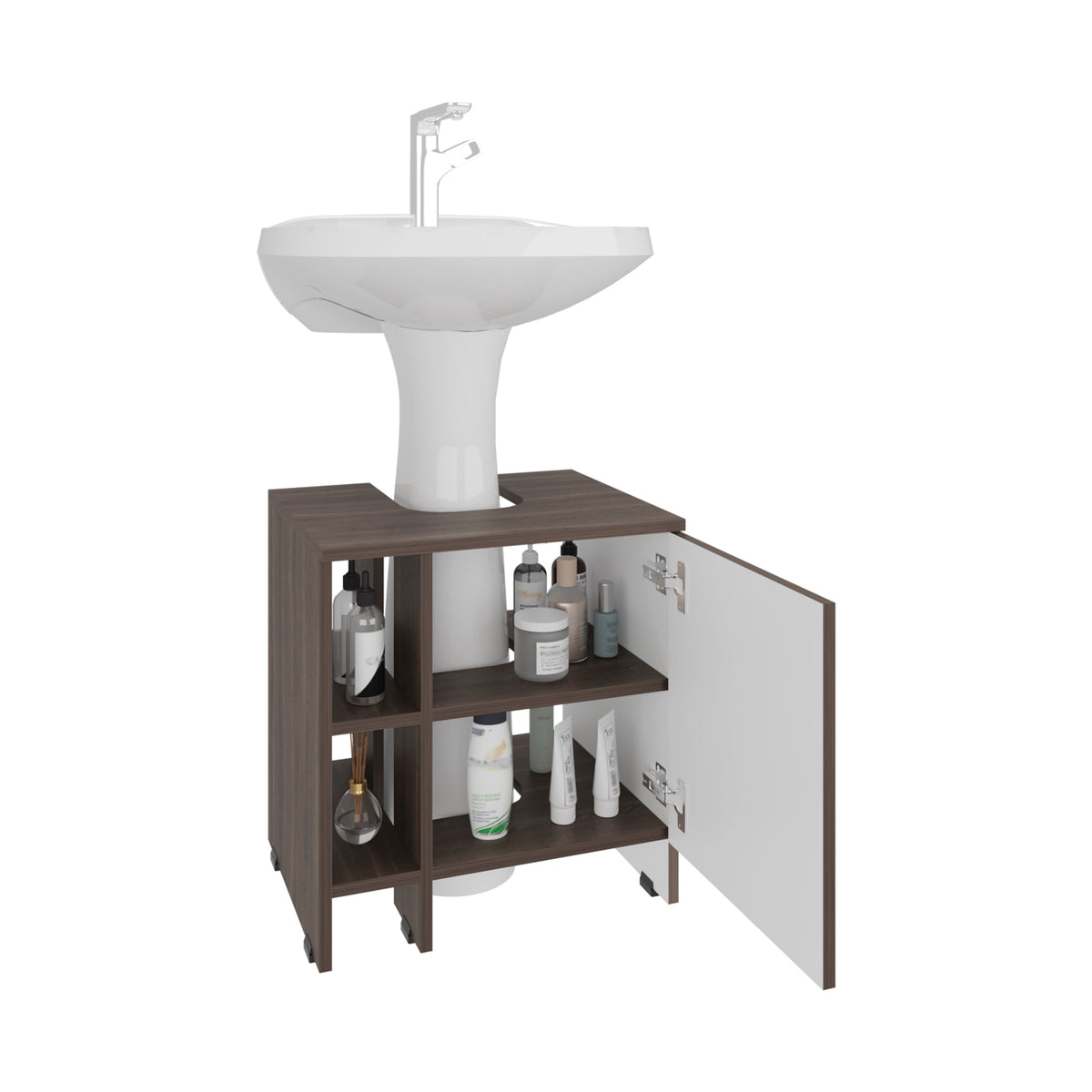 Mueble Basic Para Baño Una Puerta, Color Milan Y Blanco - vista 3