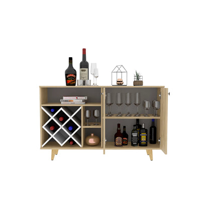 Mueble Bar Bajo Vihti - Macadamia / Blanco Marquez
